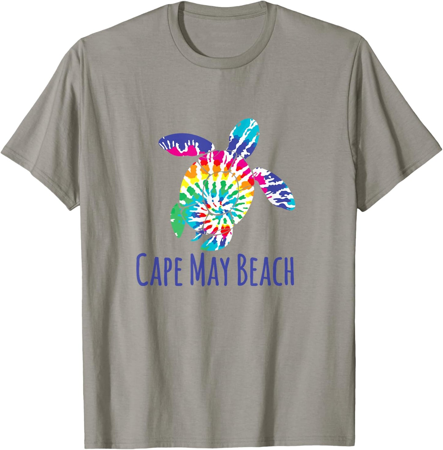 Cape May Beach New Jersey Batik Tie Dye Loggerhead Turtle T-Shirt - T-Shirt | Sand