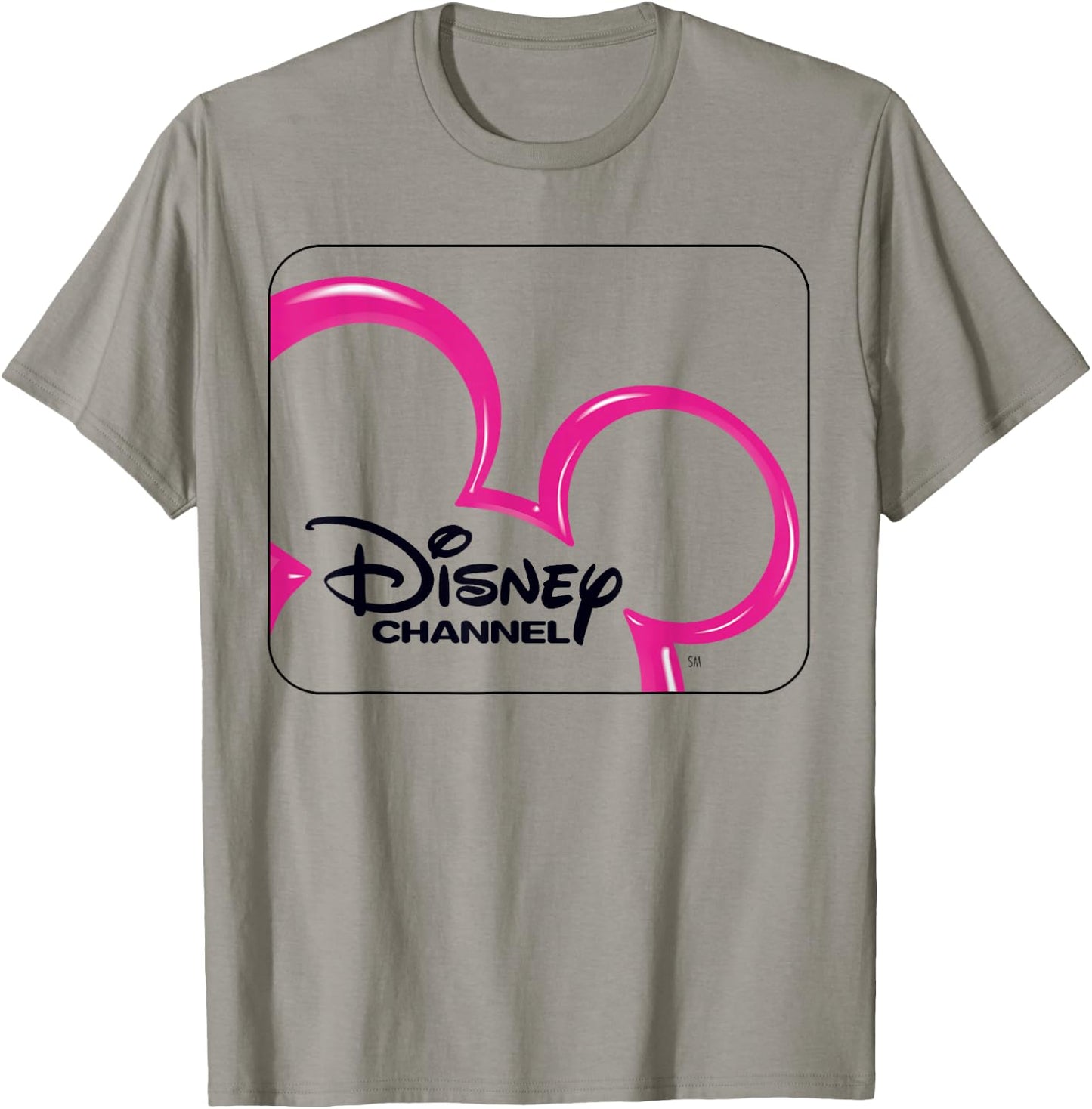 Disney Channel Official Mickey Mouse Pink Retro 2000s Logo T-Shirt - T-Shirt | Sand