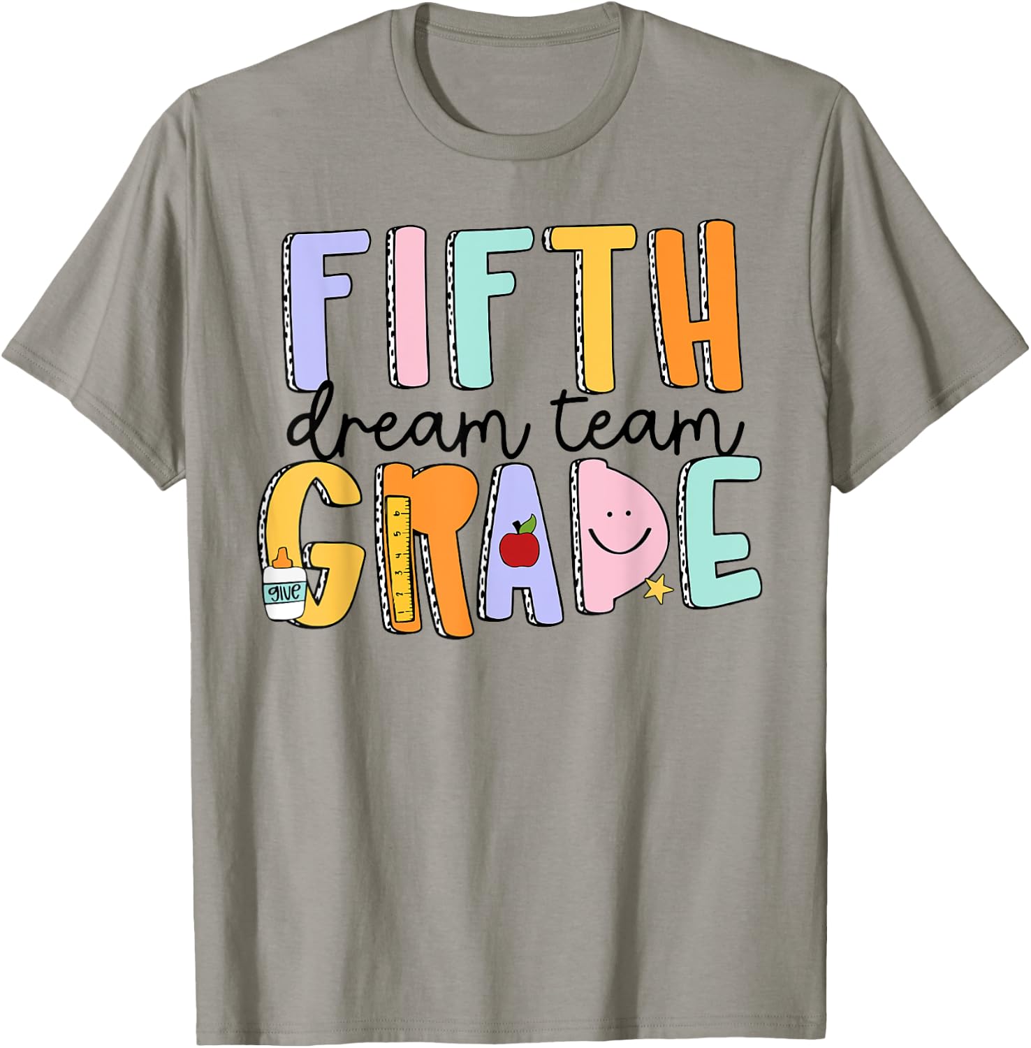 Fifth Grade Dream Team 5th Grade Teachers Back To School Women Girls Kids T-Shirt - T-Shirt | Sand