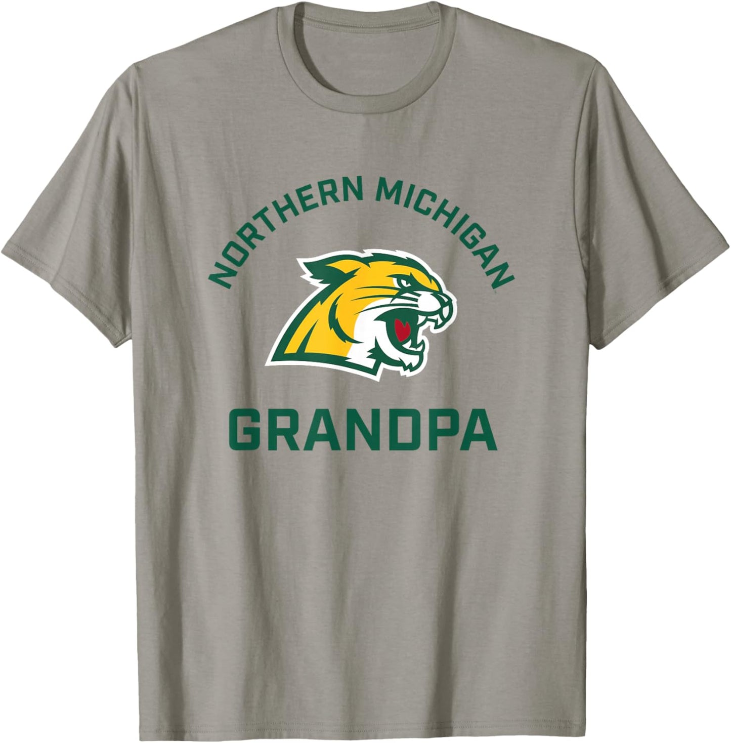 Northern Michigan University NMU Wildcats Arched Grandpa T-Shirt - T-Shirt | Sand