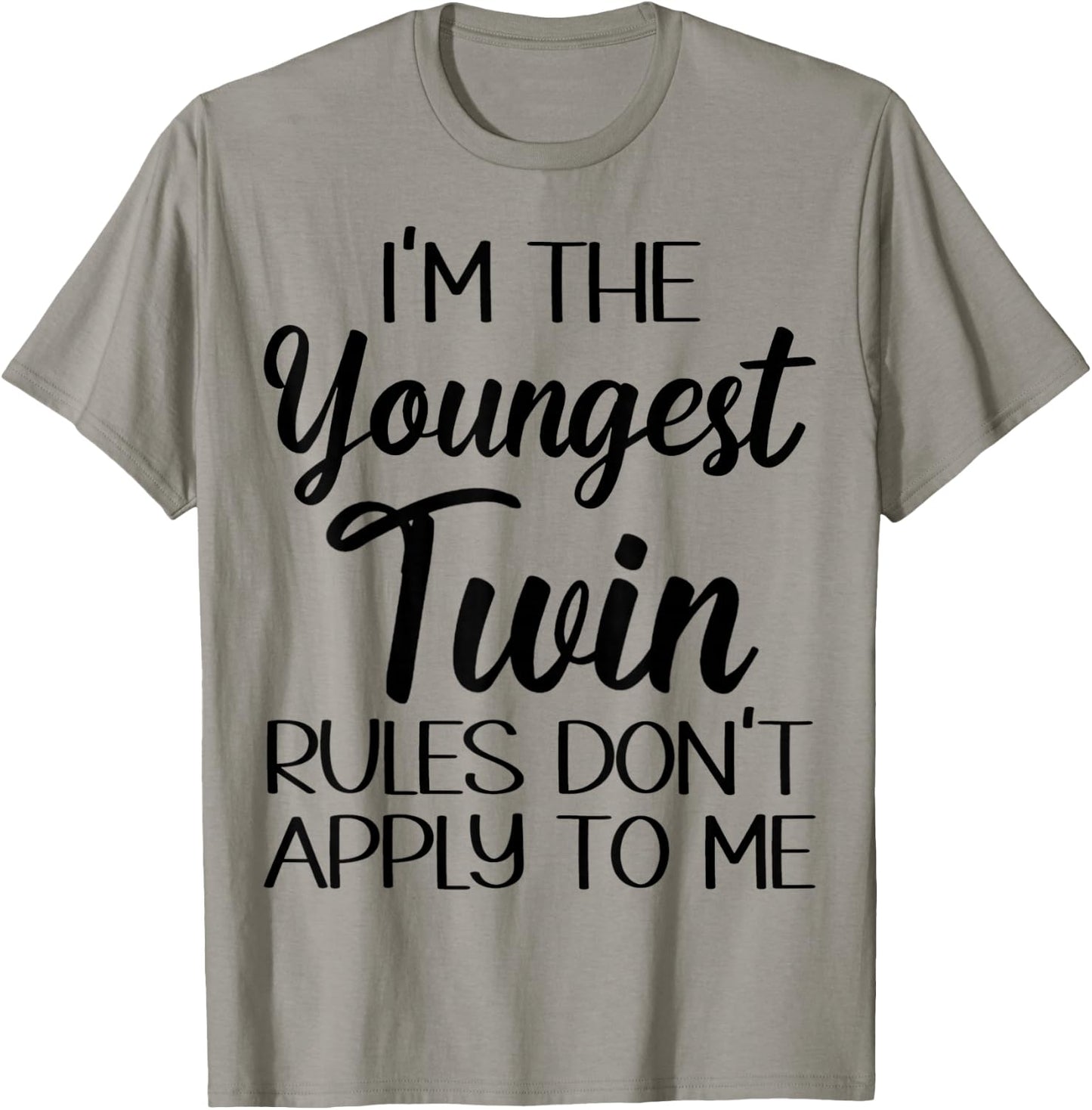 Youngest Twin Shirt Birthday Sibling Funny Twins Matching T-Shirt - T-Shirt | Sand