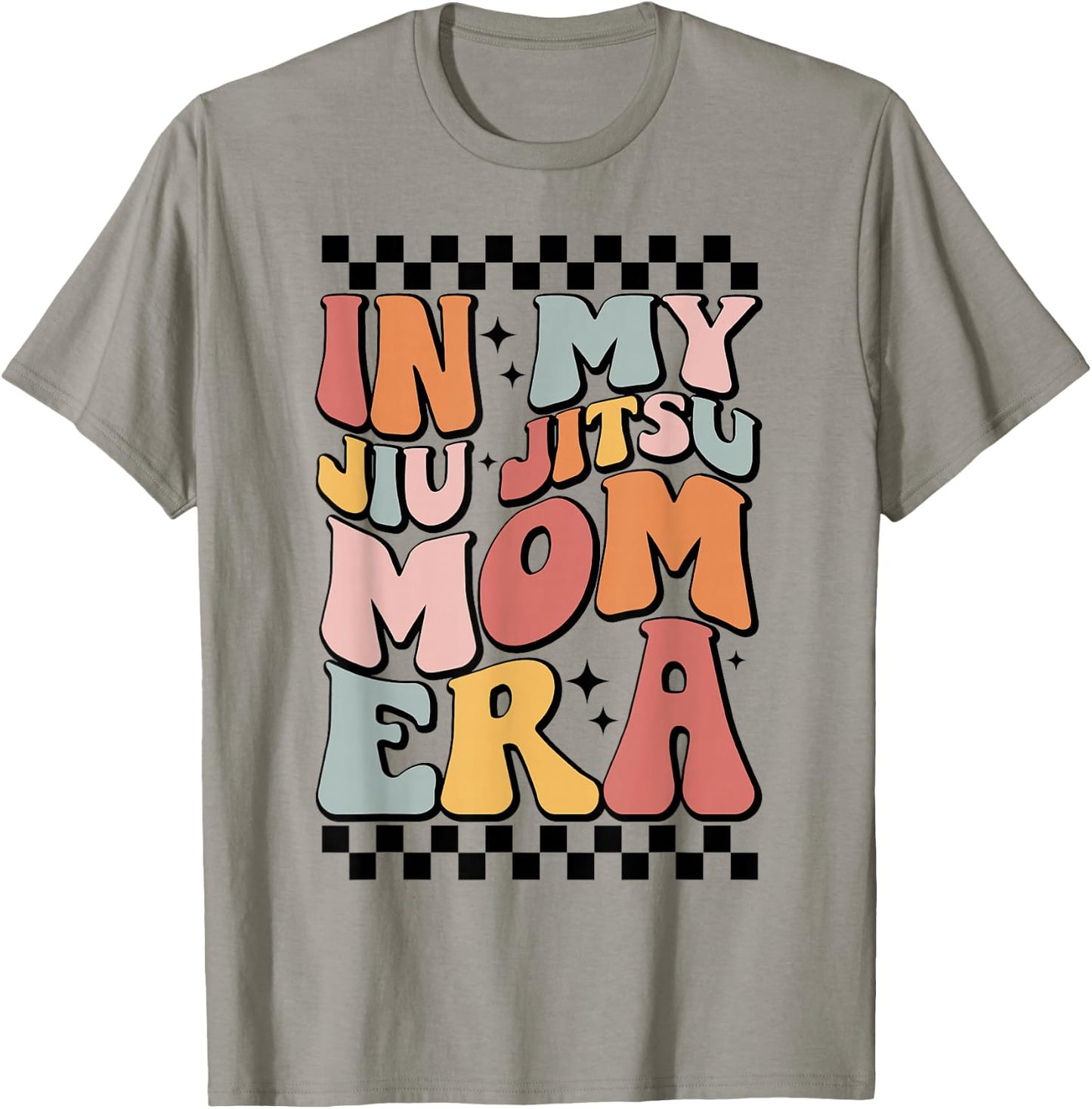 In My Jiu Jitsu Mom Era Retro Groovy Mama Mom Life Saying T-Shirt - T-Shirt | Sand