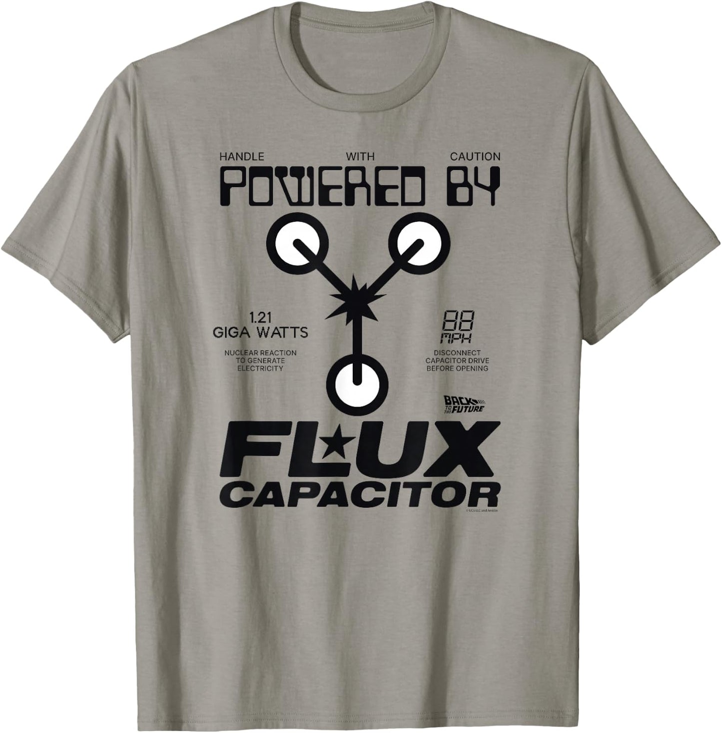 Back to The Future Powered by Flux T-Shirt - T-Shirt | Sand