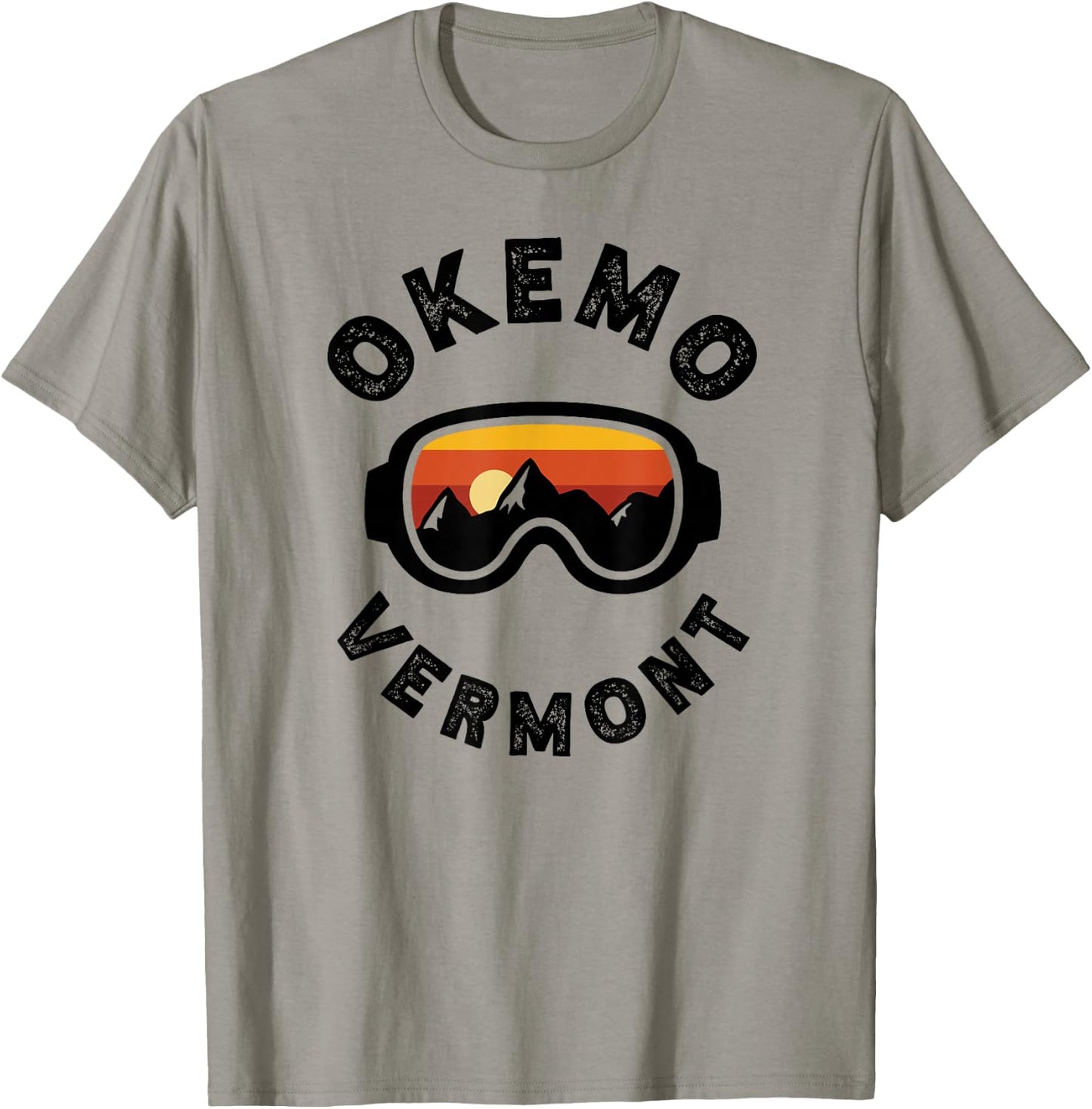 Okemo Skiing Ski Snowboarding In Vermont, New England T-Shirt - T-Shirt | Sand