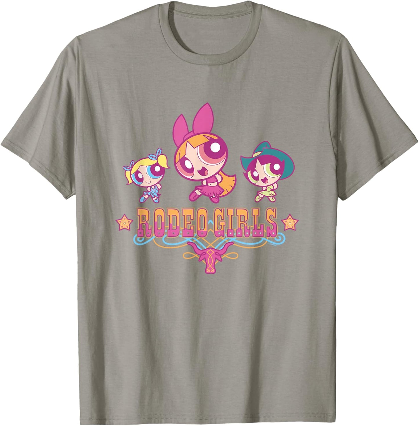 The Powerpuff Girls Rodeo Girls Group Shot Vintage T-Shirt - T-Shirt | Sand