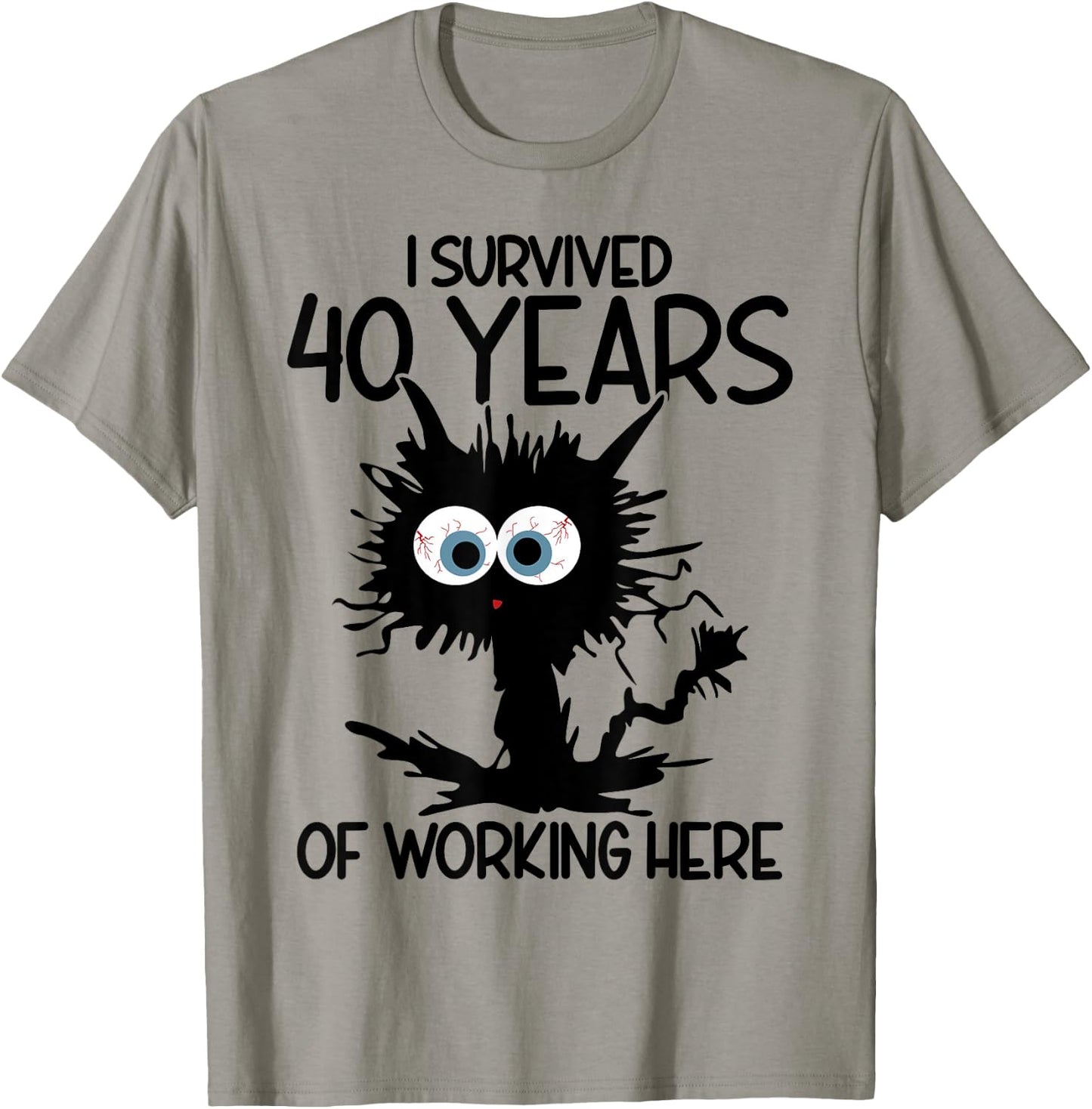I Survived 40 Years Of Working What's Your Superpower? T-Shirt - T-Shirt | Sand