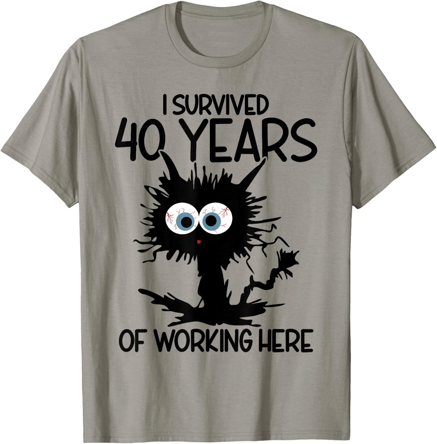I Survived 40 Years Of Working What's Your Superpower? T-Shirt - T-Shirt | Sand