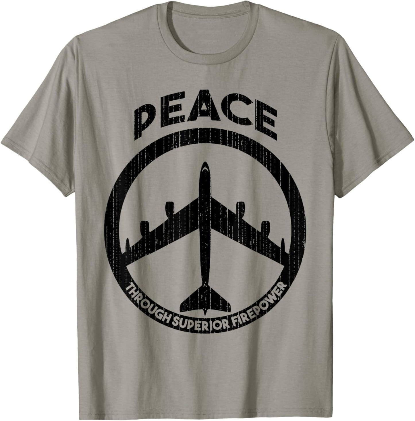 Peace Through Superior Firepower T-Shirt - T-Shirt | Sand