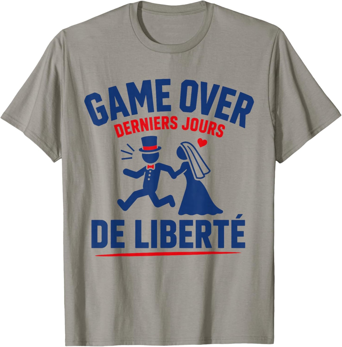 Humour EVG Game Over Derniers Jours De Liberté Mariage T-Shirt - T-Shirt | Sand