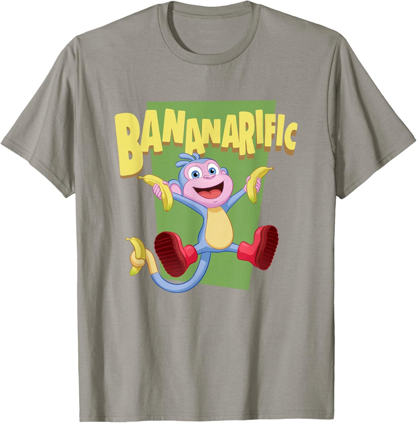 Dora The Explorer Cute Boots Bananarific Big Chest Logo T-Shirt - T-Shirt | Sand