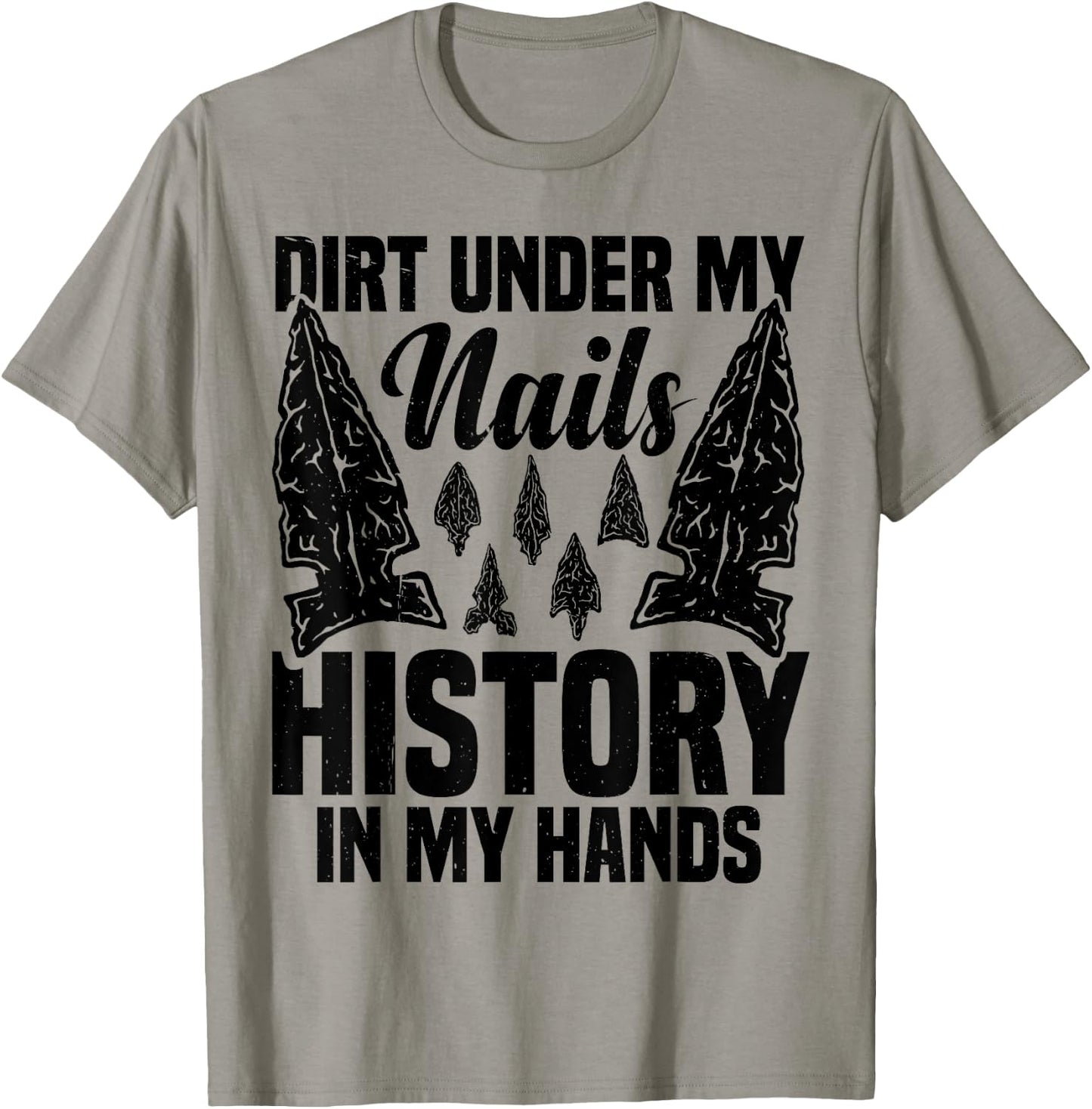 Arrowhead Stone Case Arrowhead Collector Indian Arrowheads T-Shirt - T-Shirt | Sand
