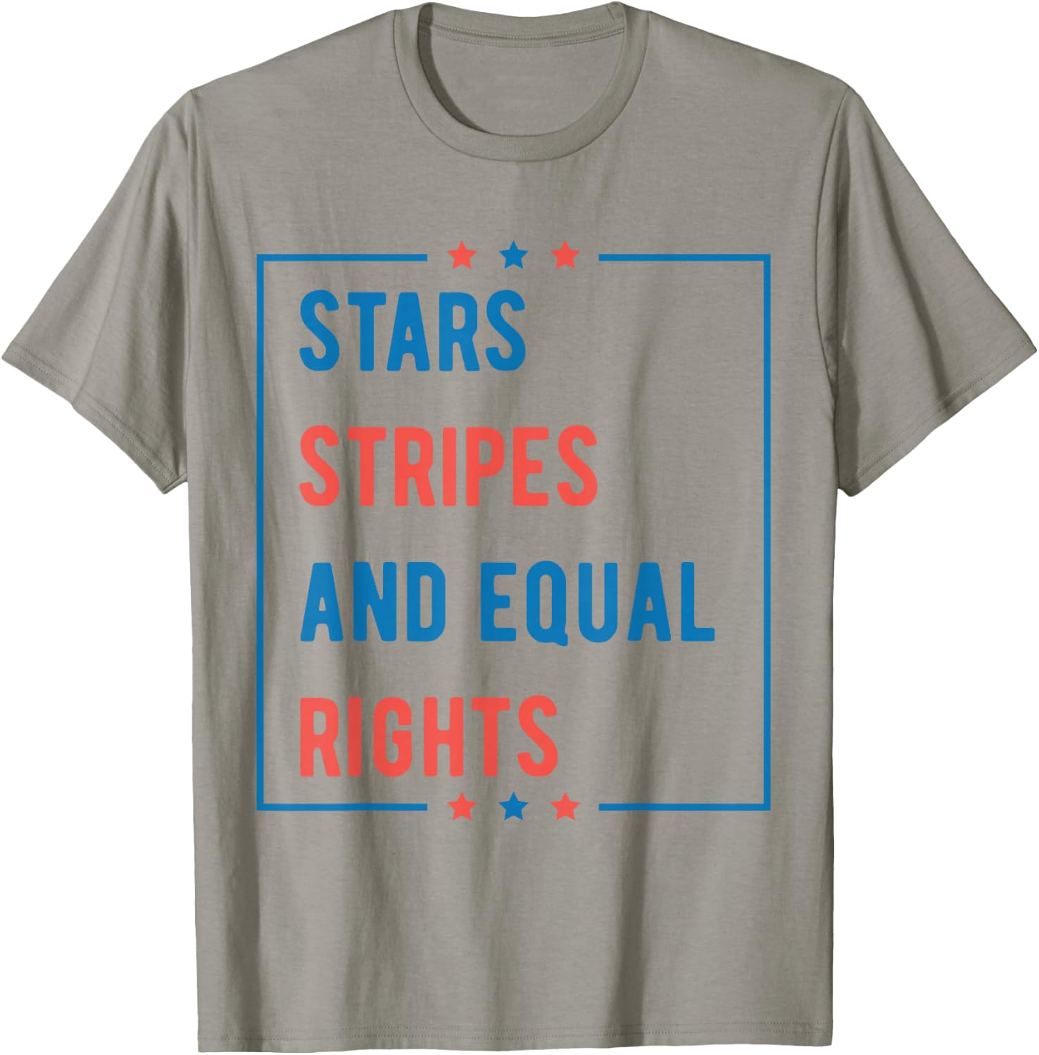 Stars Stripes and Equal Rights 4th of July Women's Rights T-Shirt - T-Shirt | Sand