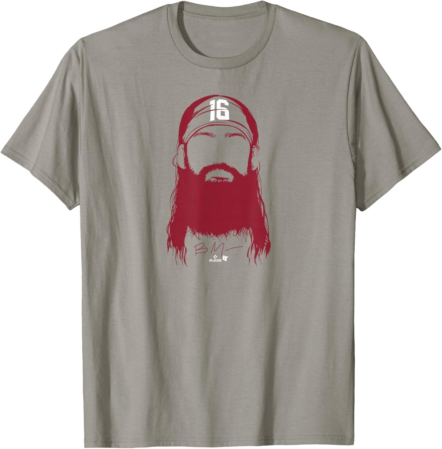 Brandon Marsh - Philly Beard (Blue) - Philadelphia Baseball T-Shirt - T-Shirt | Sand