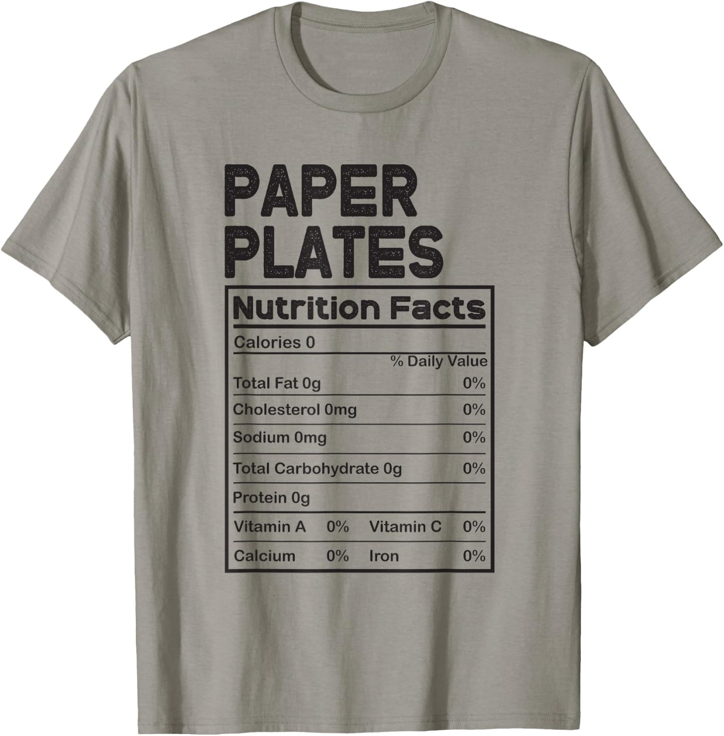 Thanksgiving Pjs for Family Paper Plates Nutrition Facts T-Shirt - T-Shirt | Sand
