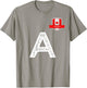 Canada Human-Flag Letter A Canadian T-Shirt - T-Shirt | Sand