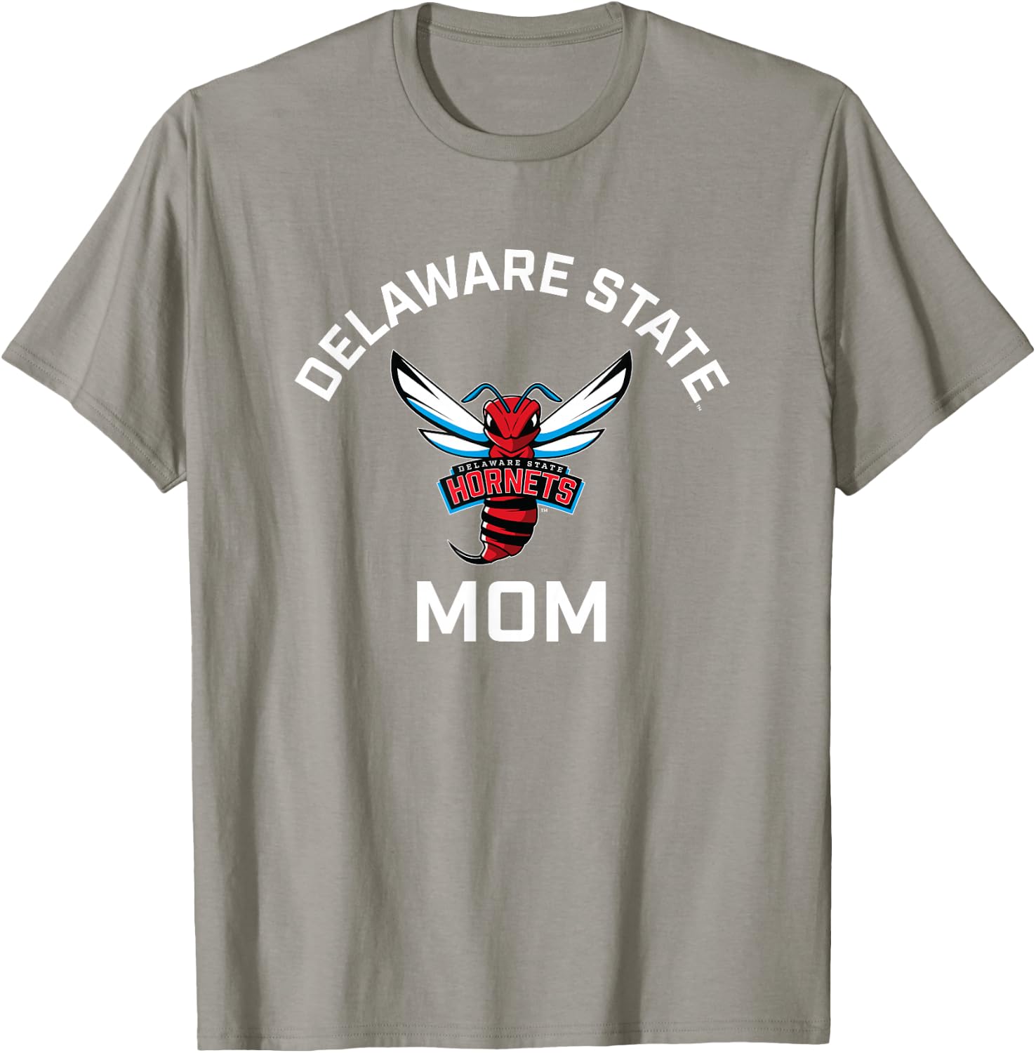 Delaware State University DSU Hornets Arched Mom T-Shirt - T-Shirt | Sand