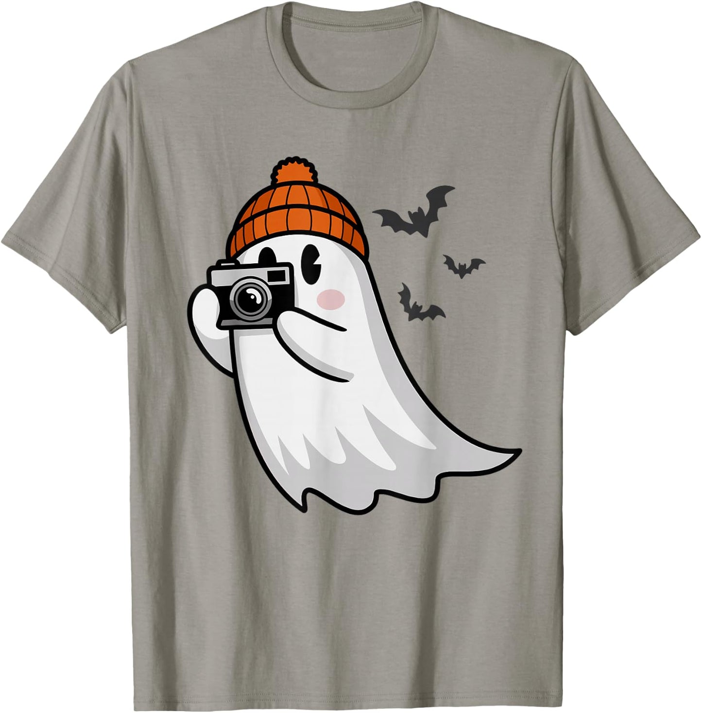 Funny Ghost Photography Camera Spooky Halloween Photographer T-Shirt - T-Shirt | Sand