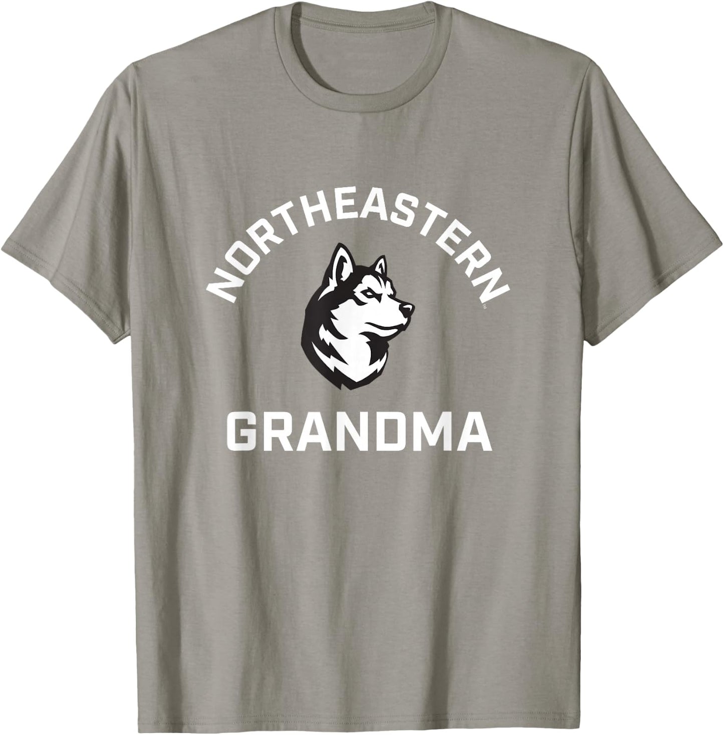 Campus Lab Northeastern University NEU Huskies Arched Grandma - Red, -Adult, Short Sleeve, X-Small T-Shirt - T-Shirt | Sand