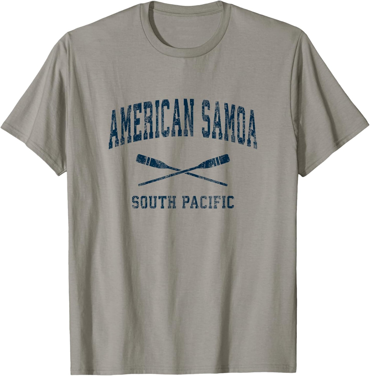 American Samoa Vintage Nautical Paddles Sports Oars T-Shirt - T-Shirt | Sand