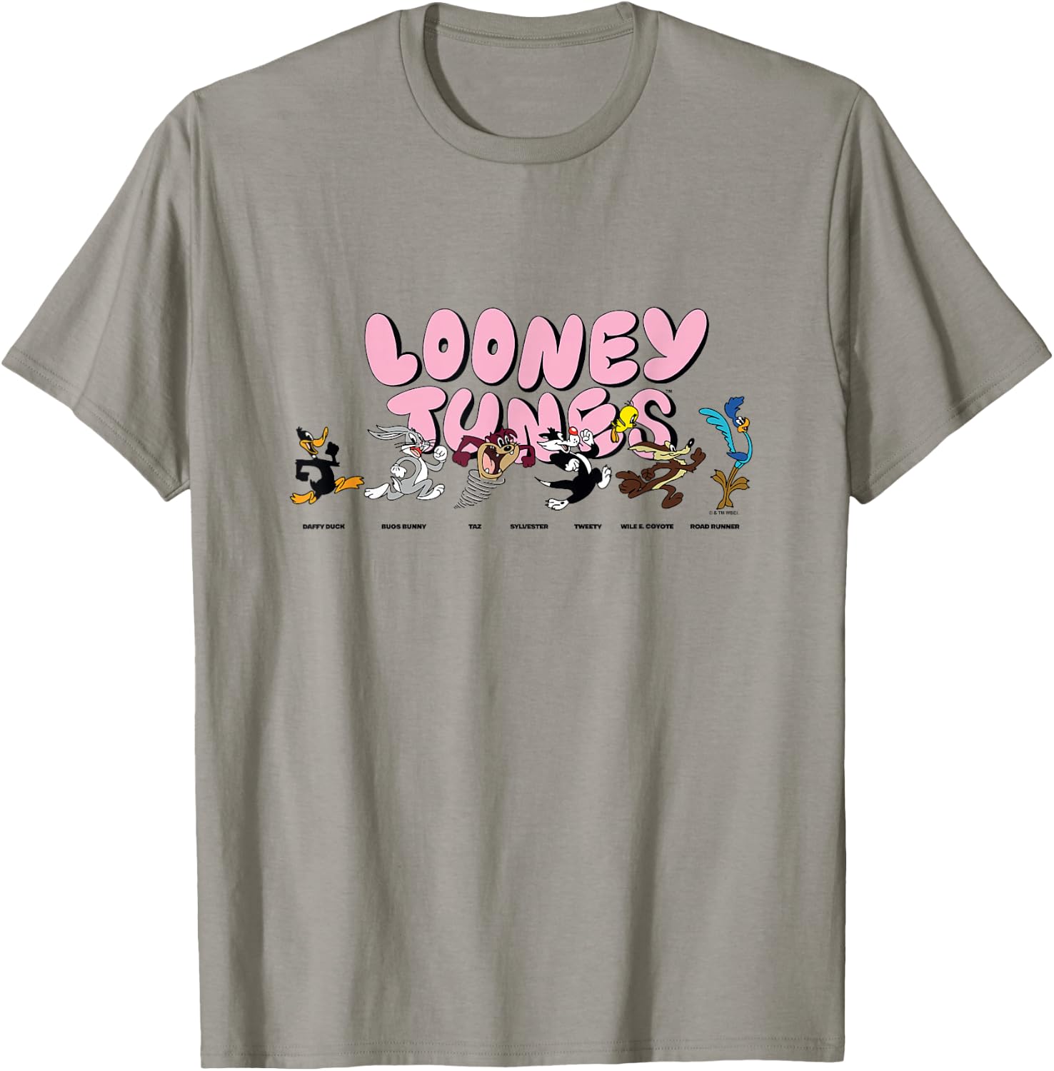 Looney Tunes Classic Characters Chasing Each Other Vintage T-Shirt - T-Shirt | Sand