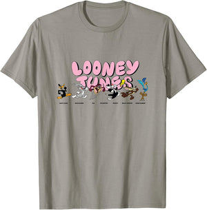 Looney Tunes Classic Characters Chasing Each Other Vintage T-Shirt - T-Shirt | Sand