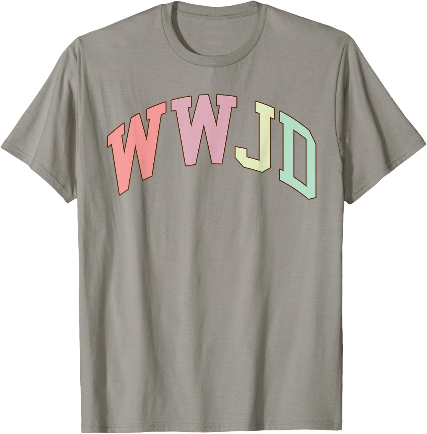 WWJD What Would Jesus Do Christian Bible Faith Minimalist T-Shirt - T-Shirt | Sand