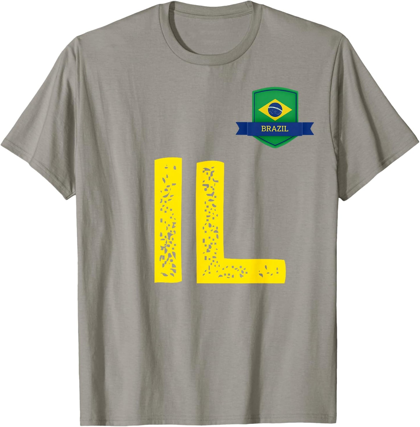 Brazil Human Flag Letter I and Letter L Brazil T-Shirt - T-Shirt | Sand