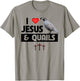 I Love Jesus and Quails Bird Watcher Christian Hunting T-Shirt - T-Shirt | Sand