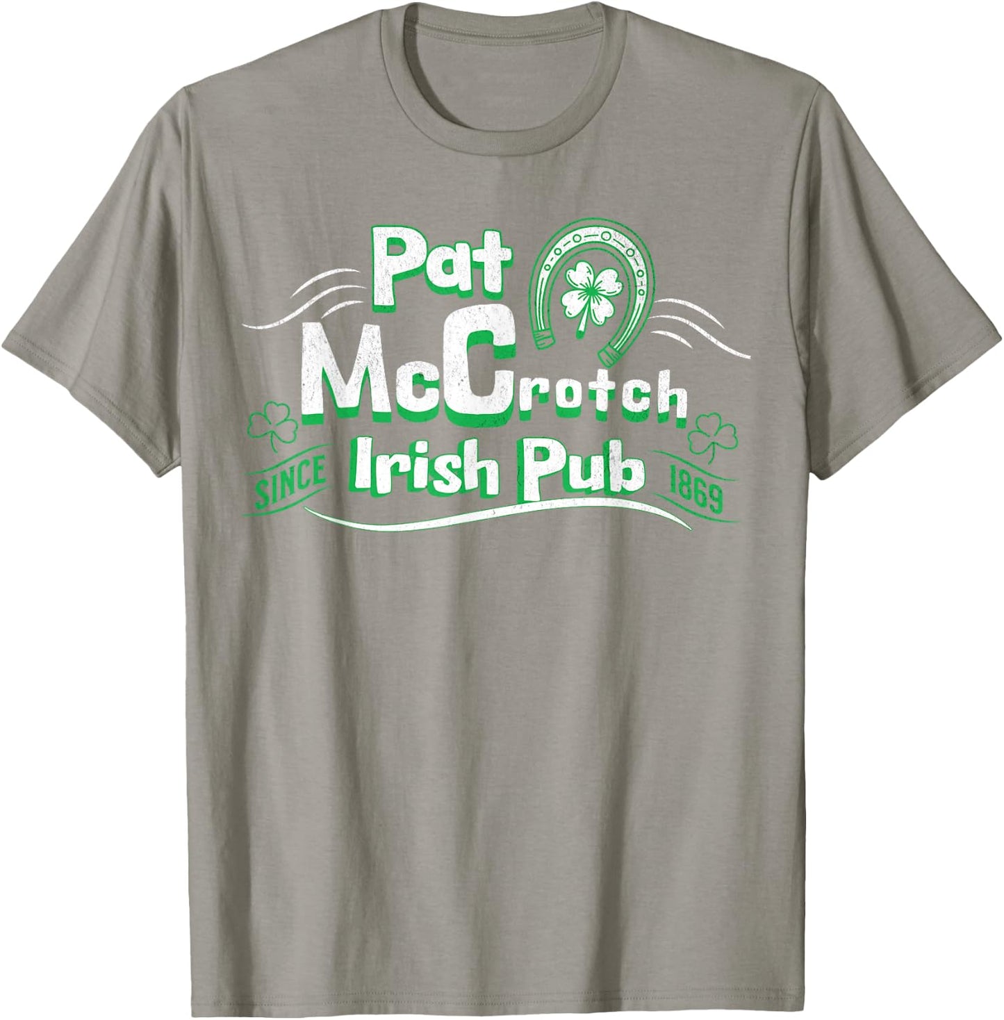 Pat McCrotch Irish Pub Adult Funny St. Patricks Day T-Shirt - T-Shirt | Sand