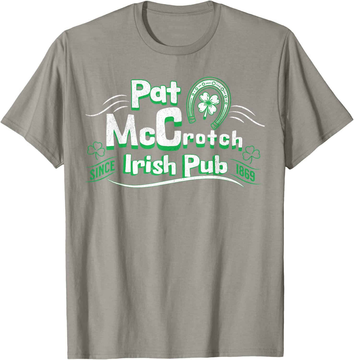Pat McCrotch Irish Pub Adult Funny St. Patricks Day T-Shirt - T-Shirt | Sand