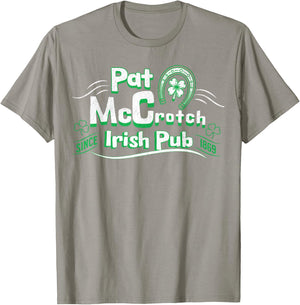 Pat McCrotch Irish Pub Adult Funny St. Patricks Day T-Shirt - T-Shirt | Sand