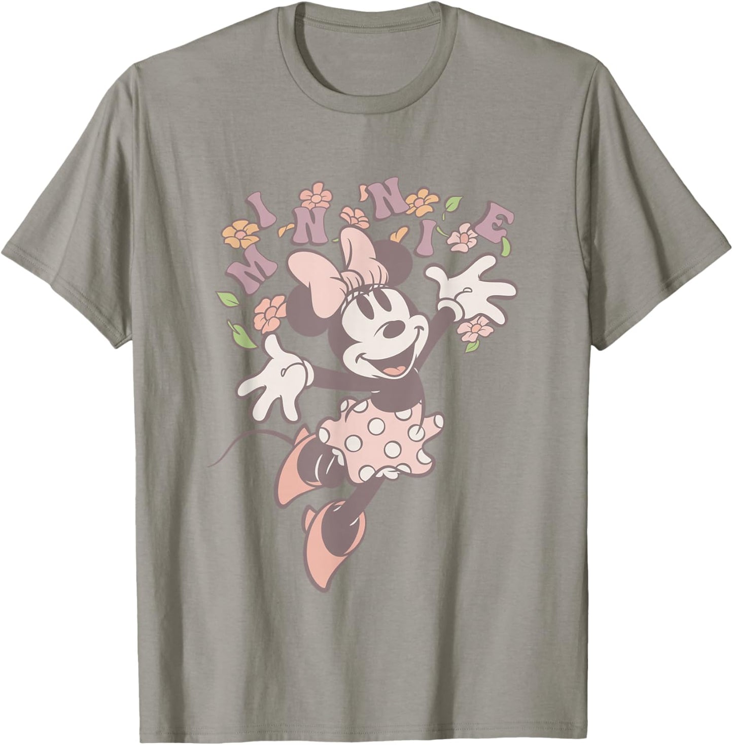 Disney Minnie Mouse Classic Minnie with Flowers T-Shirt - T-Shirt | Sand