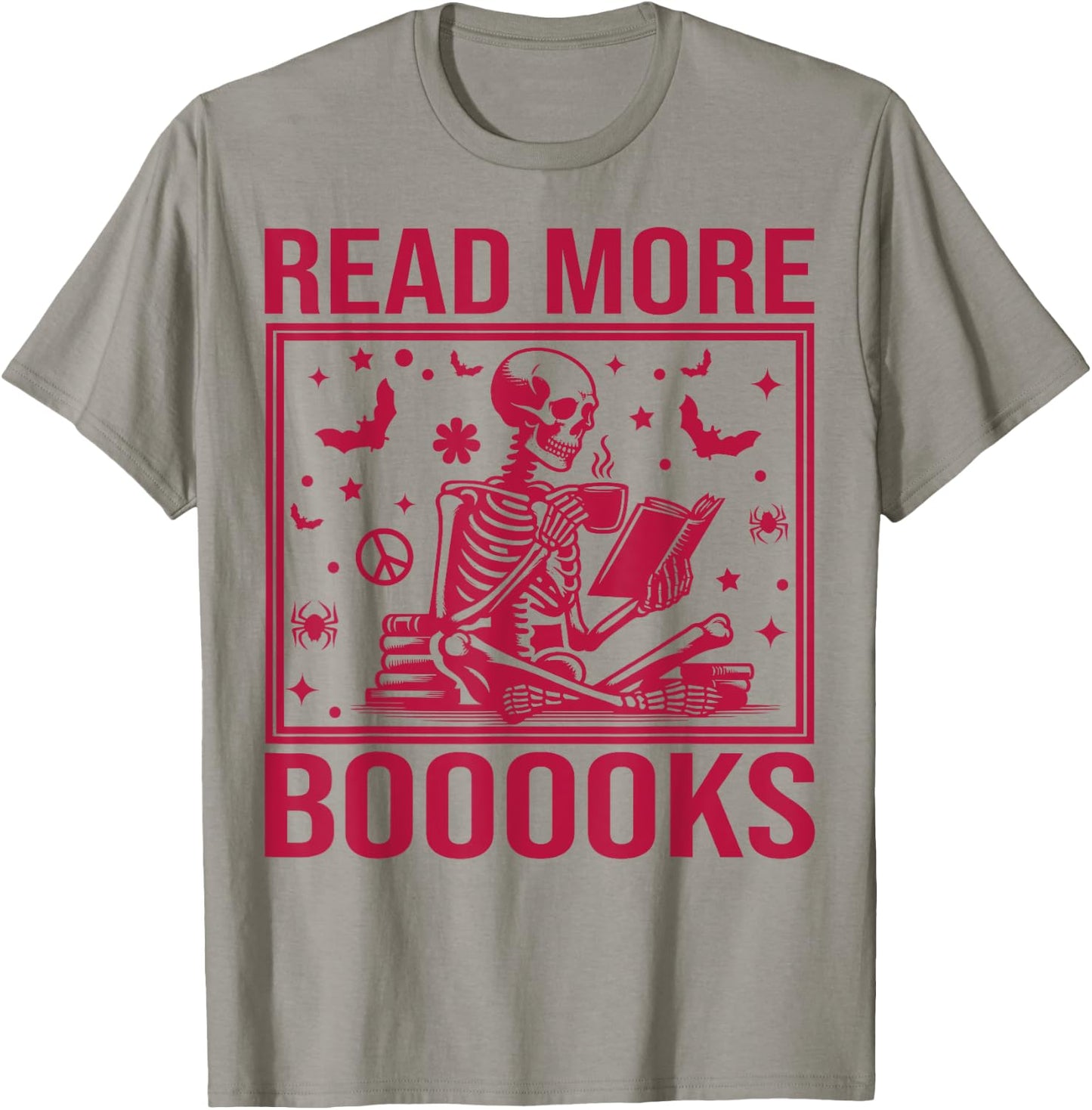 Cute Booooks Ghost Read More Books Funny Teacher Halloween T-Shirt - T-Shirt | Sand