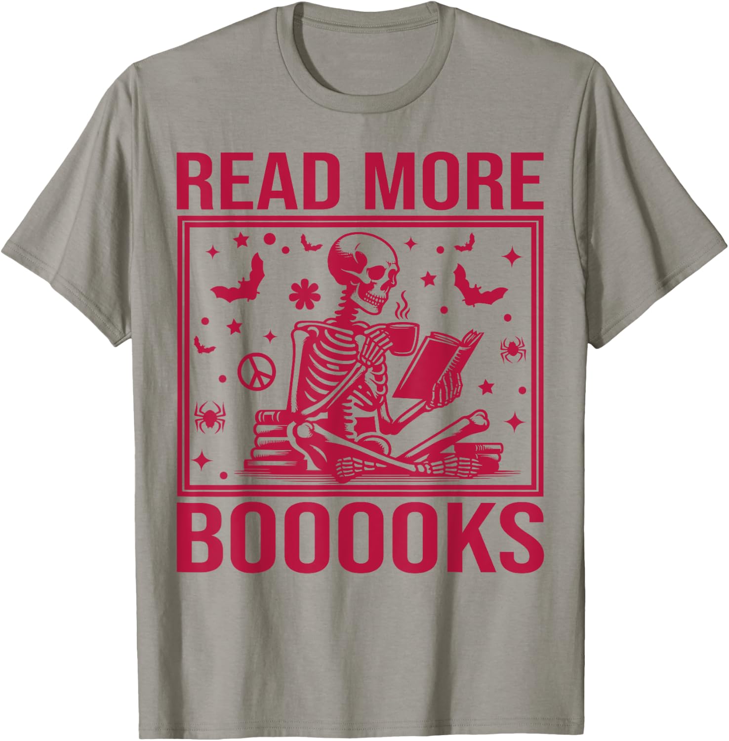 Cute Booooks Ghost Read More Books Funny Teacher Halloween T-Shirt - T-Shirt | Sand