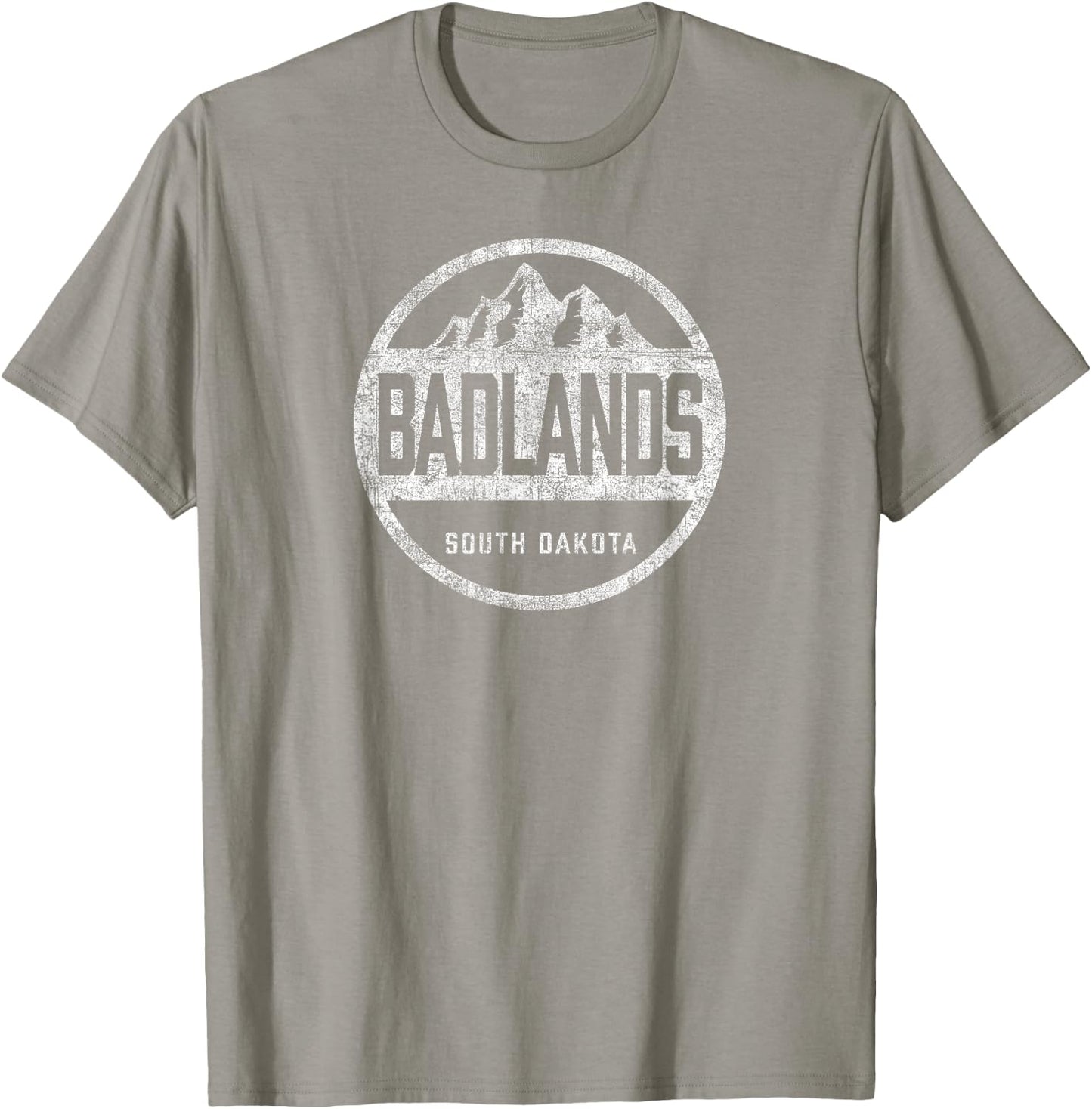 Retro Badlands South Dakota National Park Women Men Hiking T-Shirt - T-Shirt | Sand