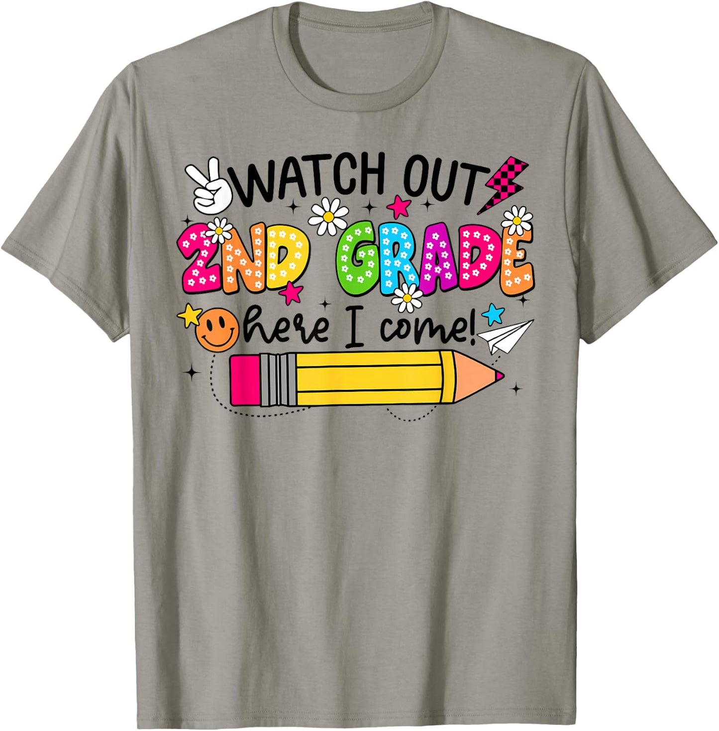 Watch Out Second Grade Here I Come 2nd Grade Back To School T-Shirt - T-Shirt | Sand