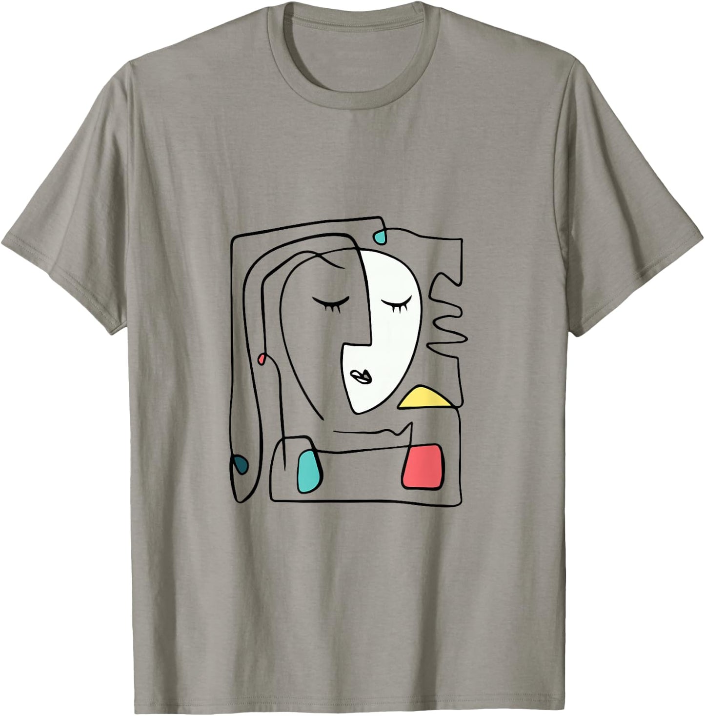 Artsy Minimalist Graphic Art T-Shirt - T-Shirt | Sand