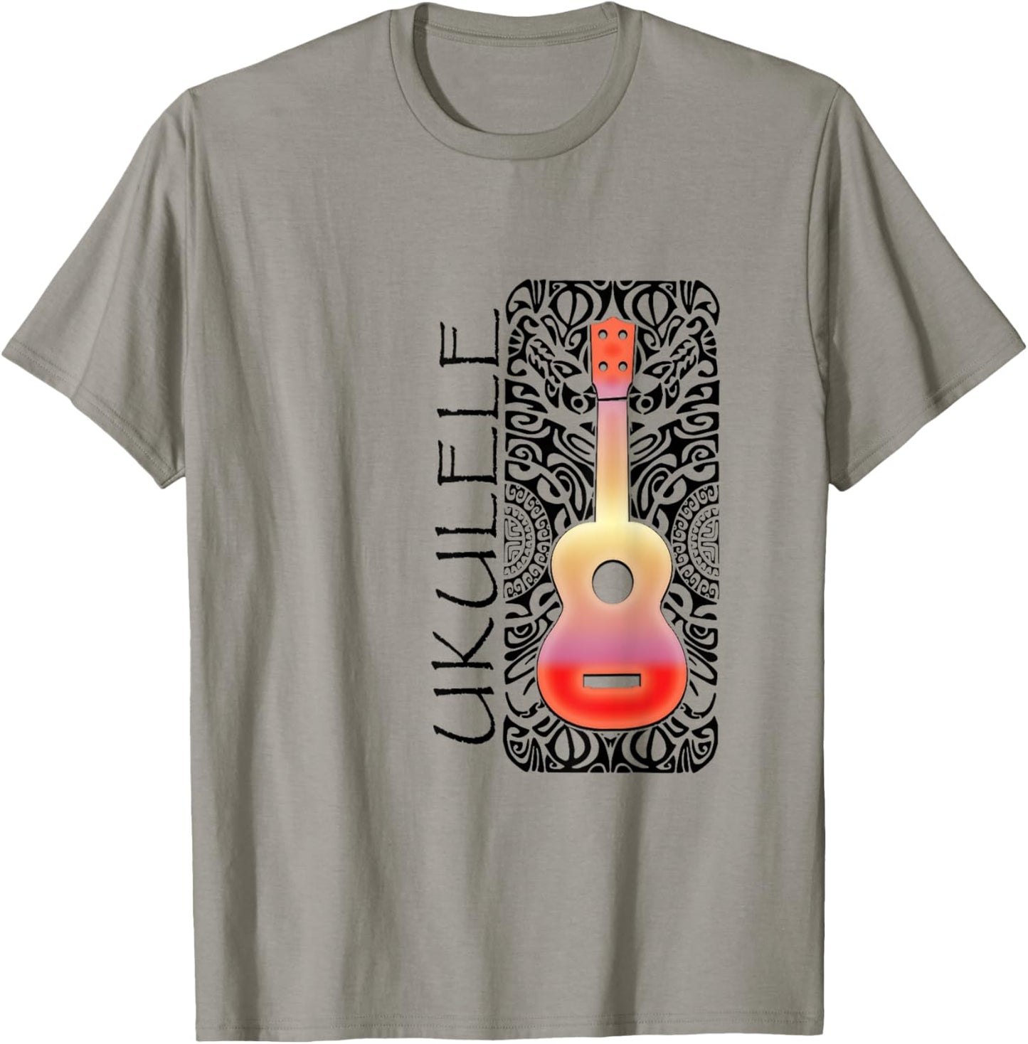UKULELE Tattoo Tribal pattern - Hawaiian Music T-Shirt - T-Shirt | Sand