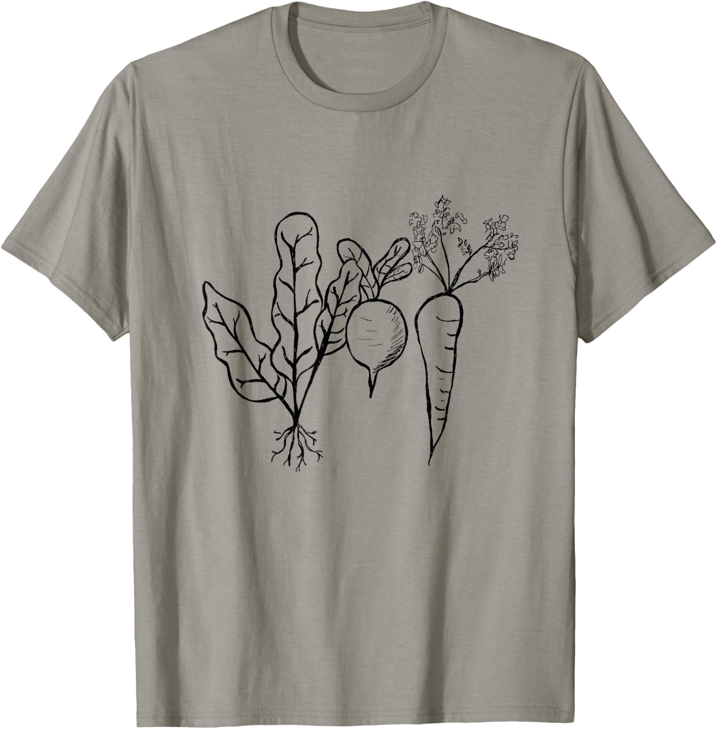 Kale, Beet and Carrot Vegetable Gardening Shirt T-Shirt - T-Shirt | Sand