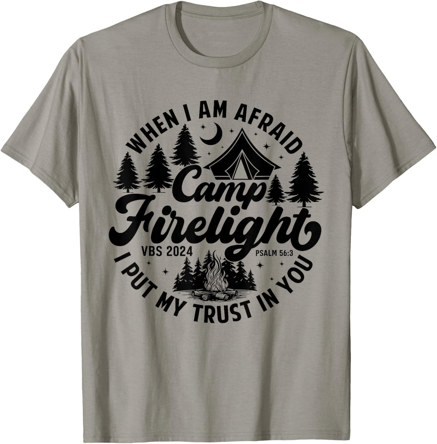 Camp Firelight Vacation Bible School VBS 2024 Christian Camp T-Shirt - T-Shirt | Sand