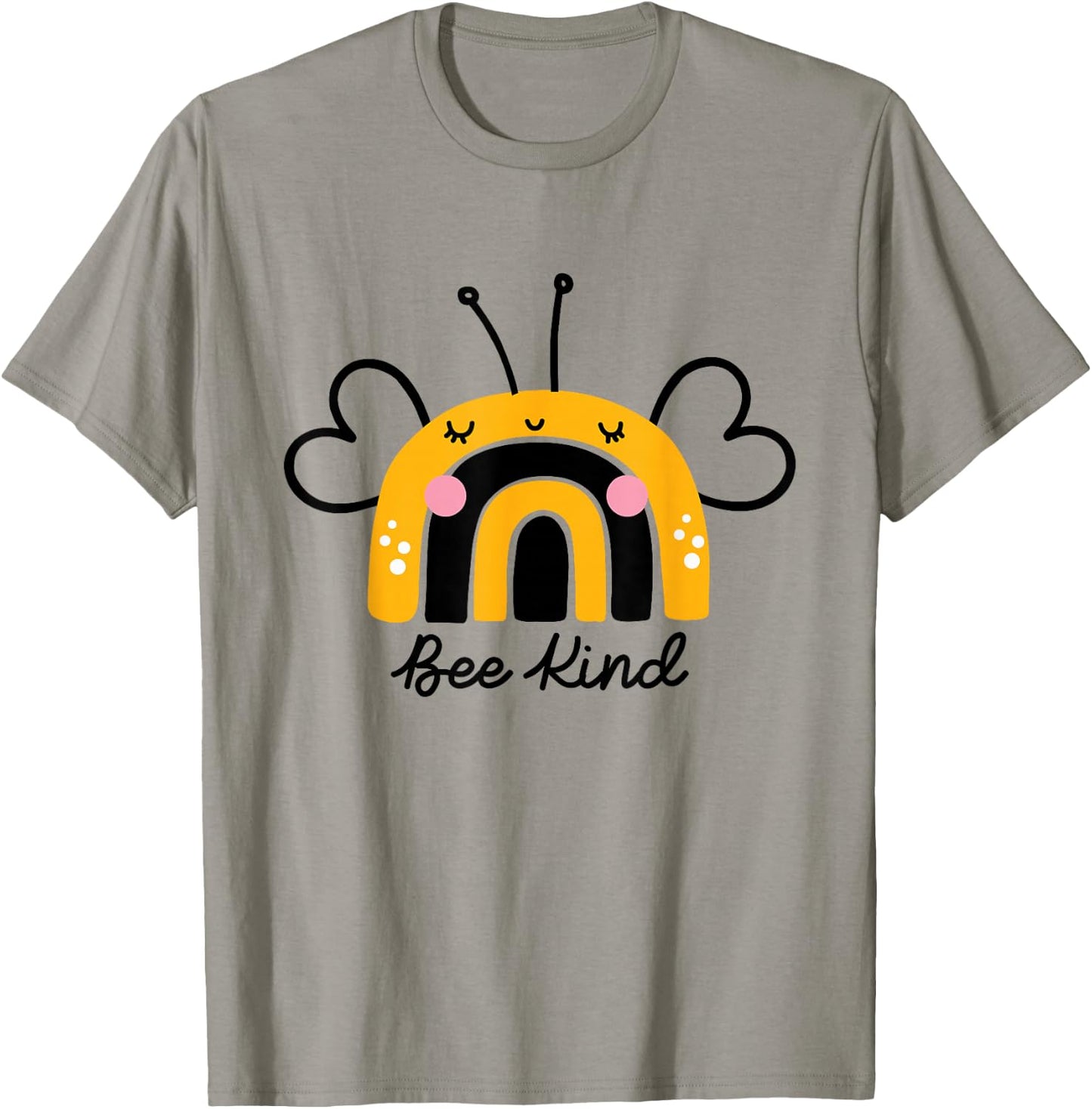 Bee Kind Rainbow Honey Bumble Bee Kindness Small T-Shirt - T-Shirt | Sand