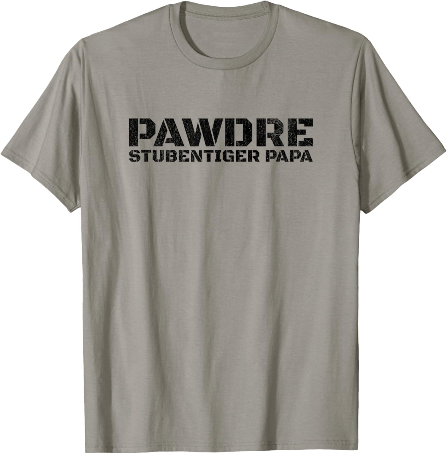 Funny Deutscher Stubentiger Papa. PAWDRE Katzen Vater. T-Shirt - T-Shirt | Sand