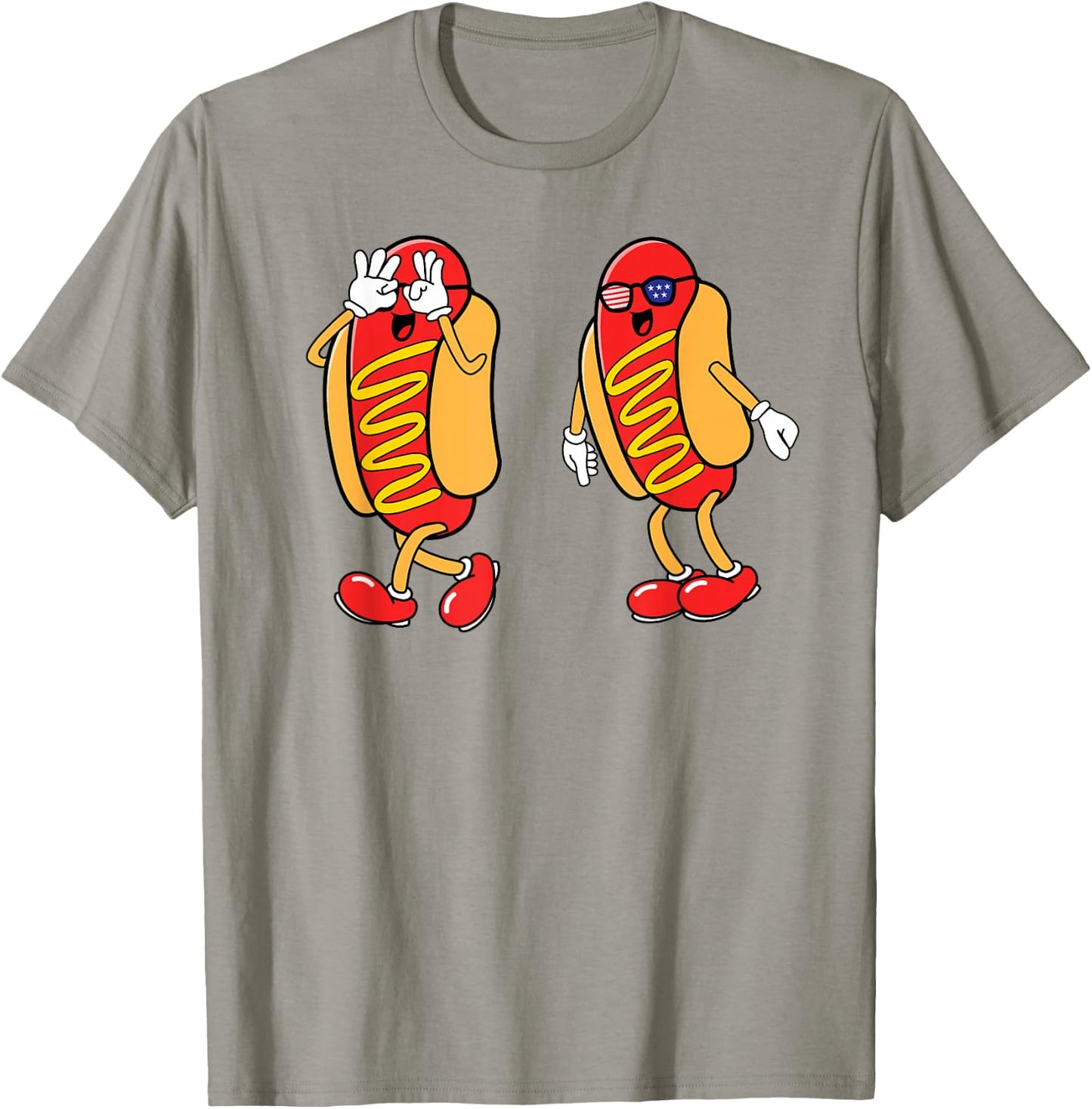 Hot Dog Griddy Dance Hotdog 4th of July Boys Kids Toddler T-Shirt - T-Shirt | Sand