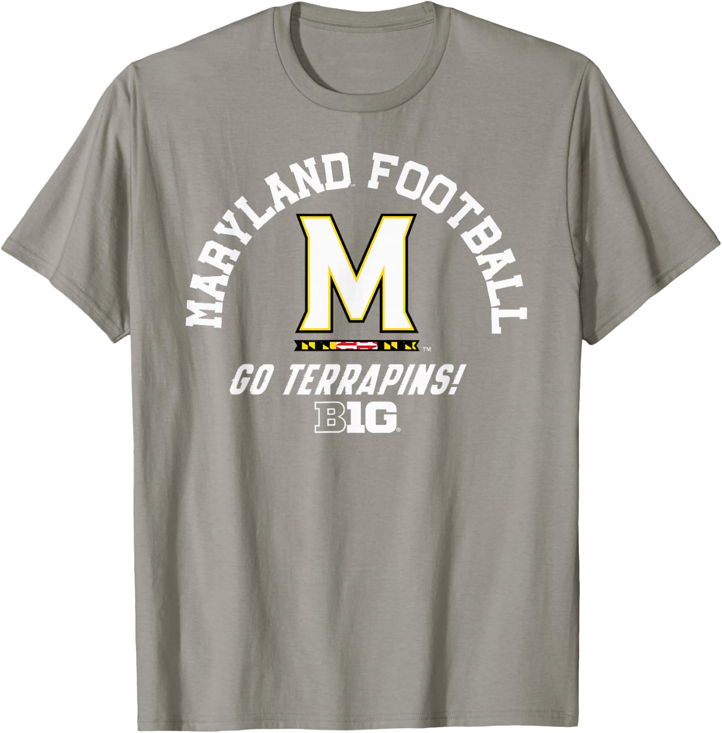 Maryland Terrapins Big 10 Football Red Officially Licensed T-Shirt - T-Shirt | Sand