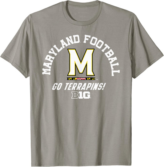 Maryland Terrapins Big 10 Football Red Officially Licensed T-Shirt - T-Shirt | Sand