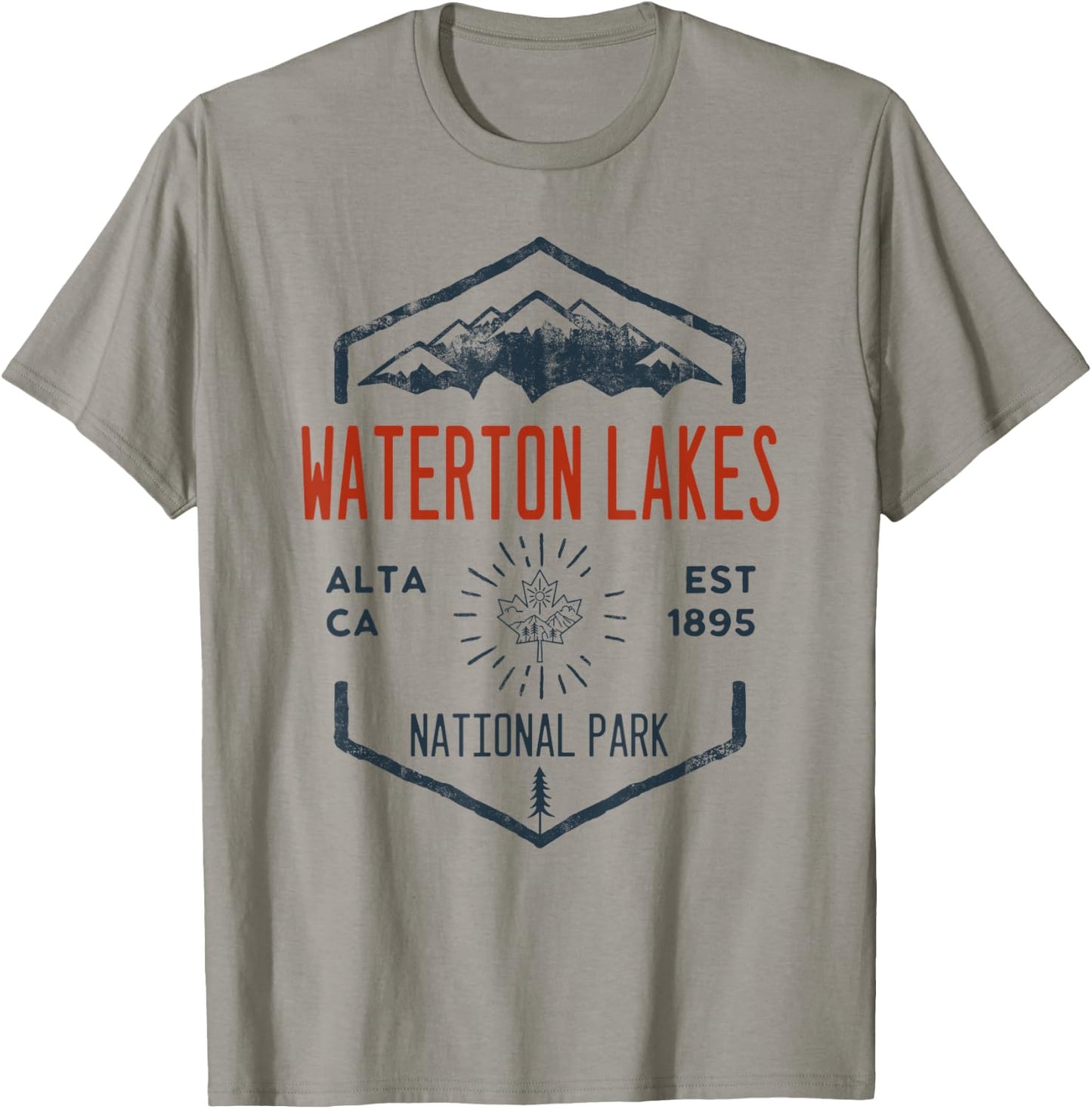 Waterton Lakes National Park Canada Vintage T-Shirt - T-Shirt | Sand
