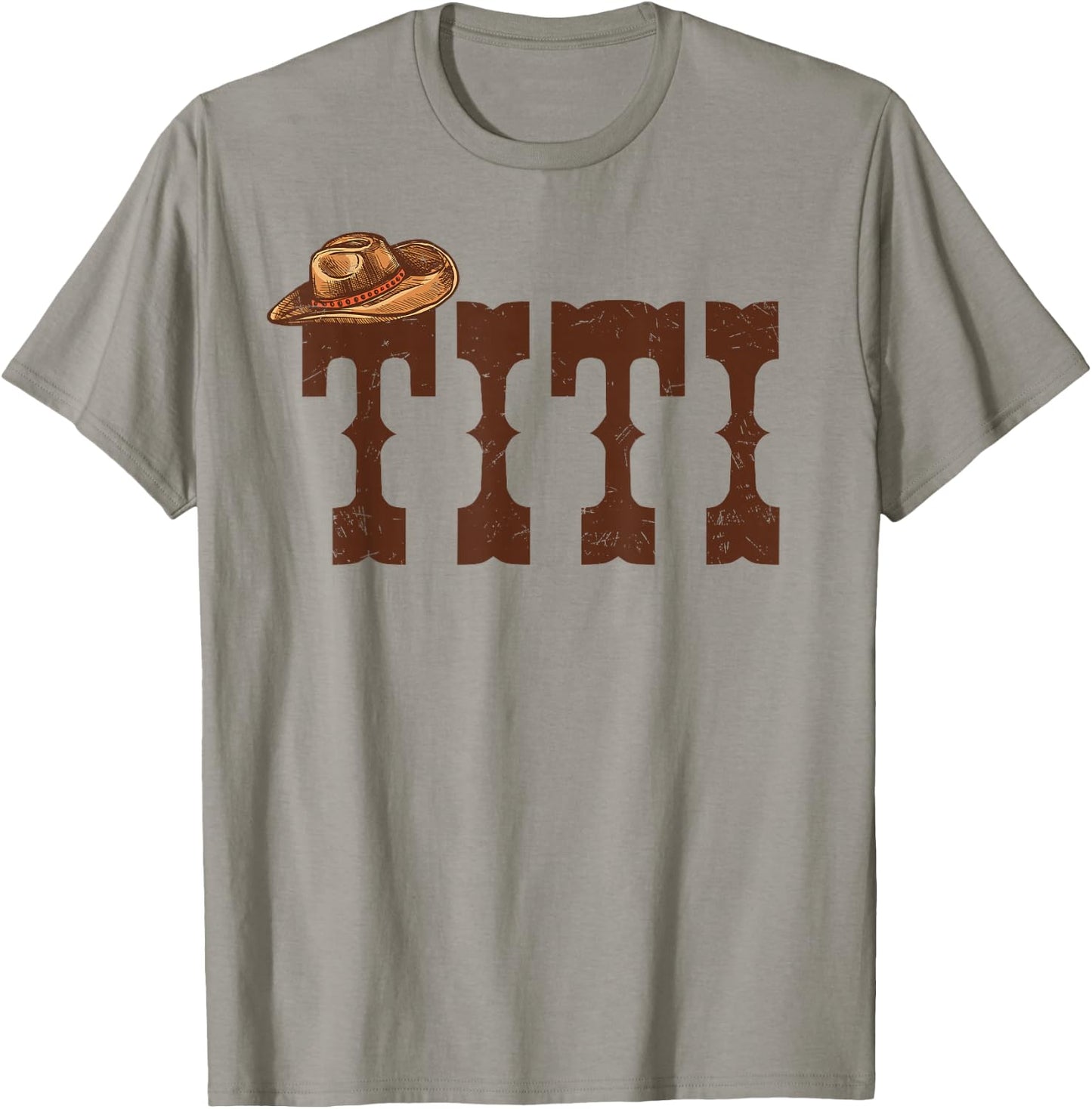 Titi Aunt Western Family Matching Birthday Cowboy Cowgirl T-Shirt - T-Shirt | Sand