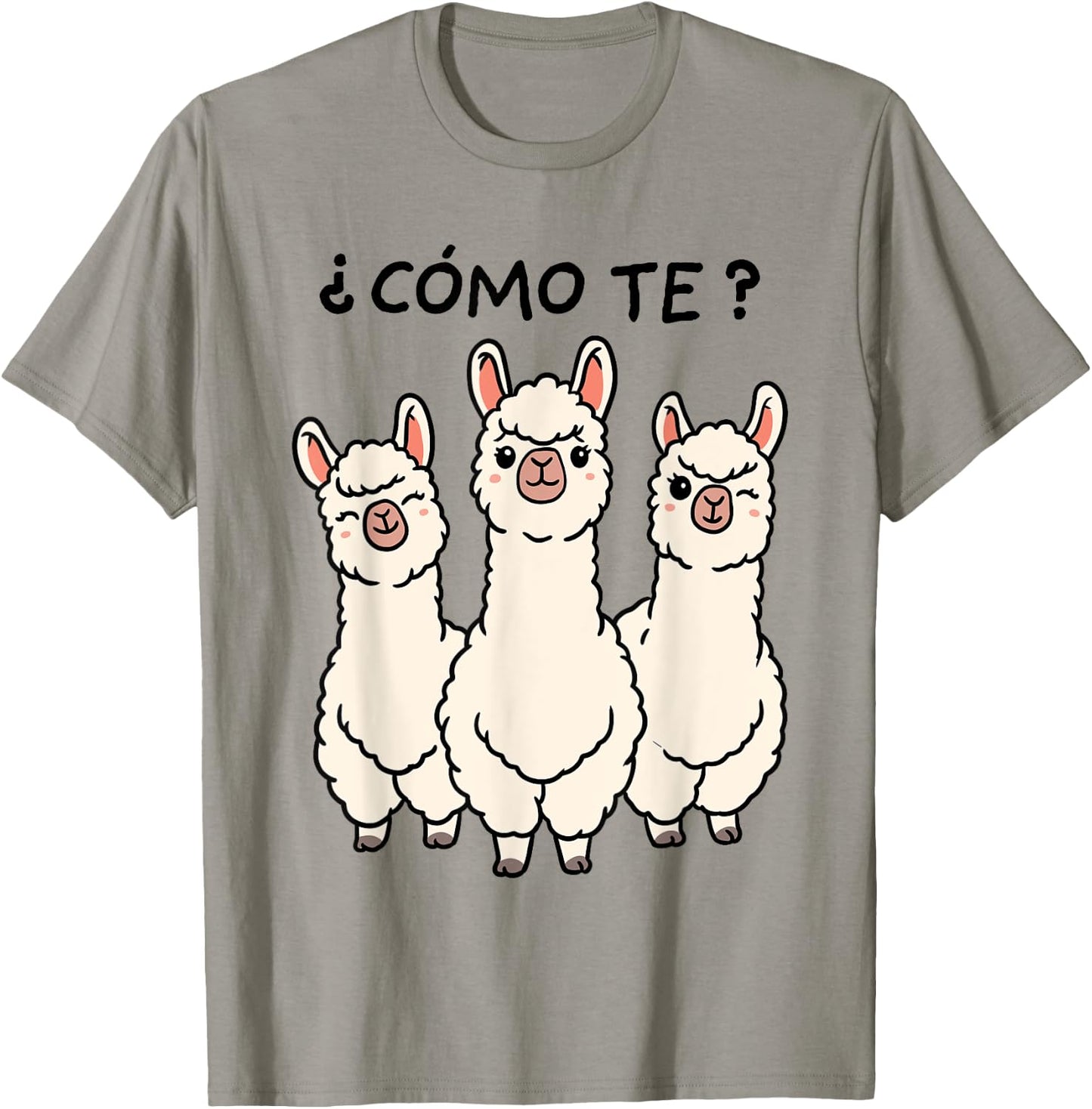 Como Te Llamas Shirt Funny Llama Spanish Teacher Joke Men Women Kids T-Shirt - T-Shirt | Sand