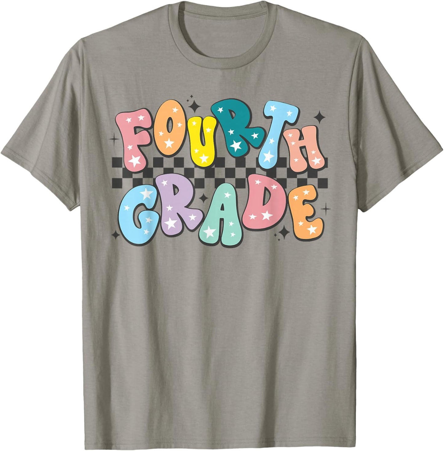 Retro Fourth Grade Teacher Kids Back To School 4th Grade T-Shirt - T-Shirt | Sand