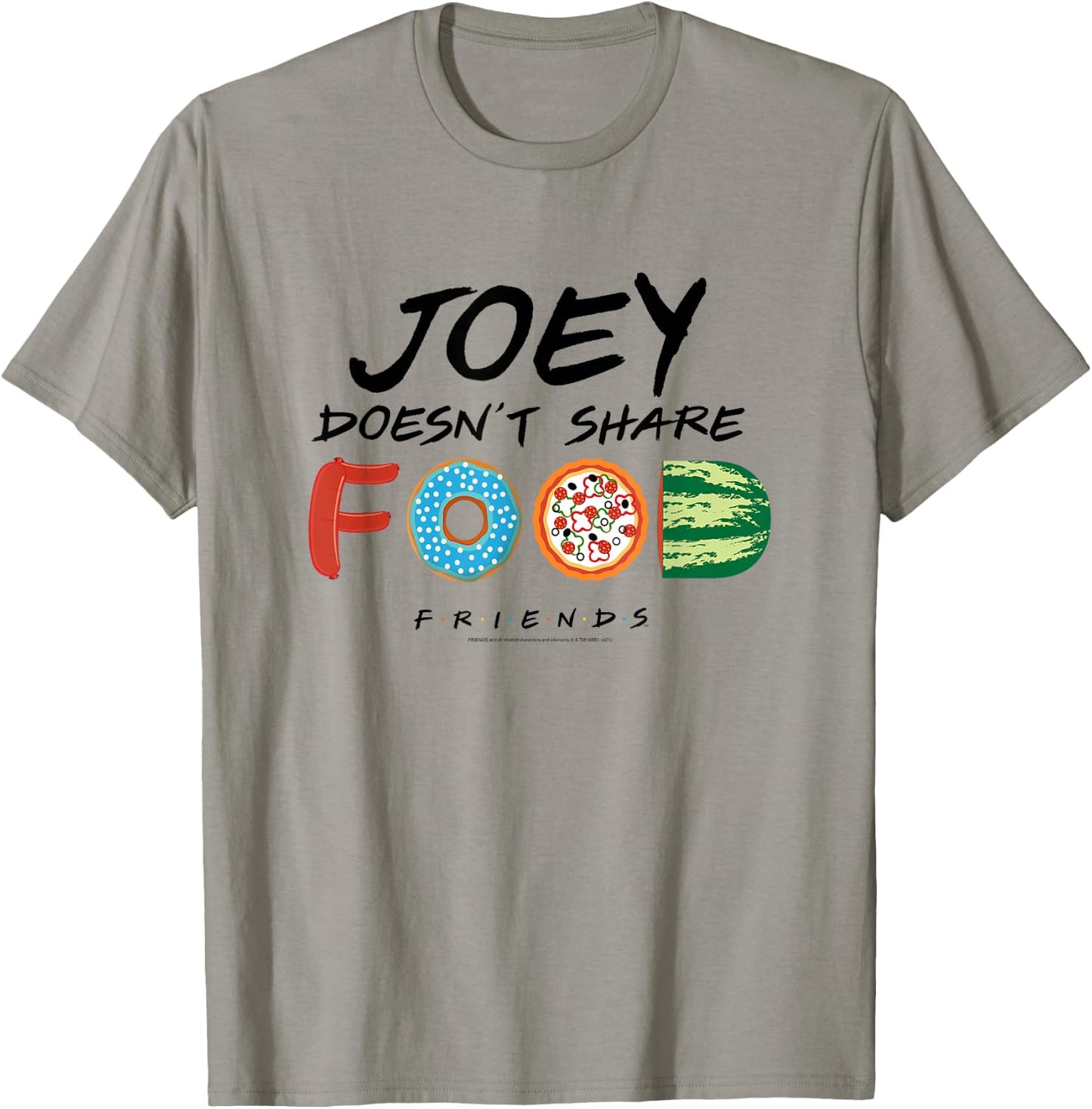 Friends Joey Doesn't Share Food Illustration TV Show T-Shirt - T-Shirt | Sand